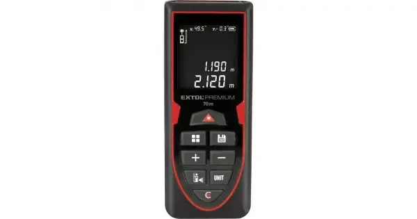 Rychlé Dodání Metr laserový 70m (zelený) s Li-ion baterií Extol Premium 8820047